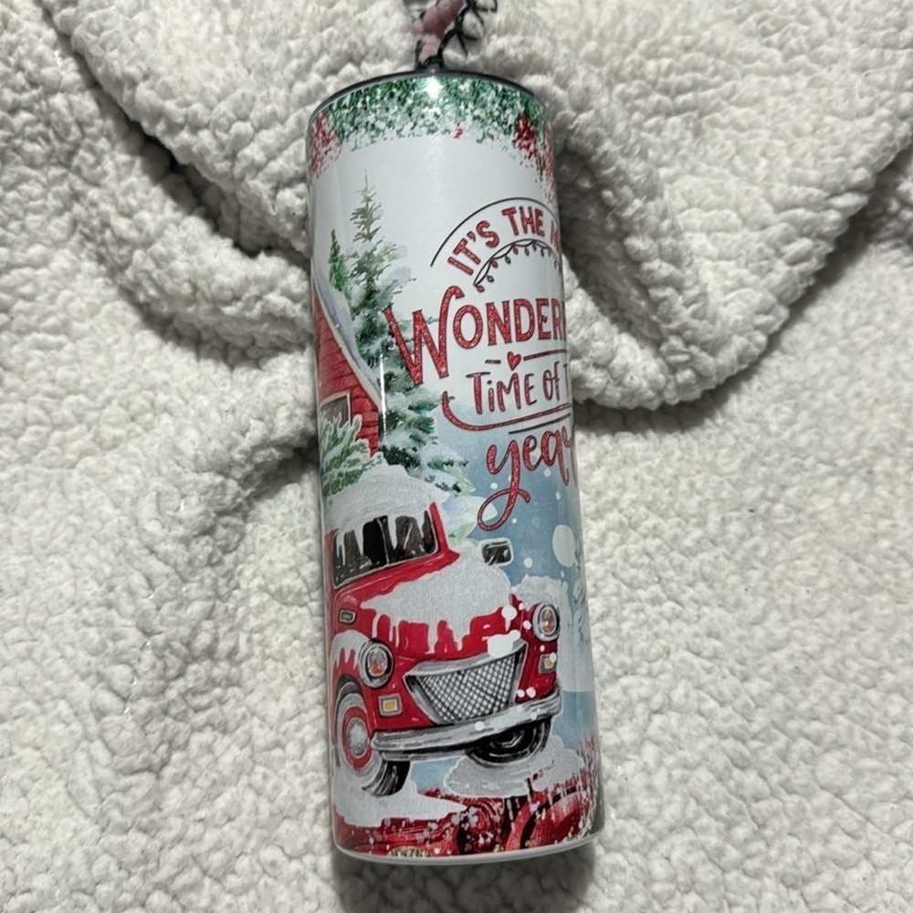 Wonderful Time Of The Year 20 OZ Skinny Tumbler - Picture 3 of 3